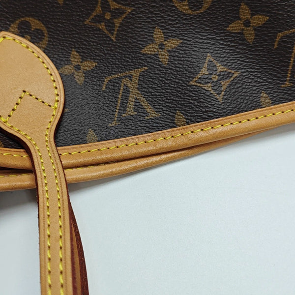 NEVERFULL MM Monogram Coated Canvas Brown