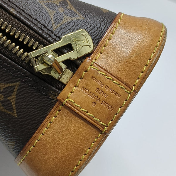 ALMA BB Monogram Coated Canvas Brown