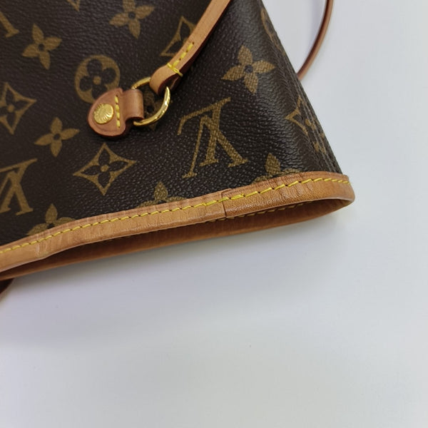 NEVERFULL MM Monogram Coated Canvas Brown