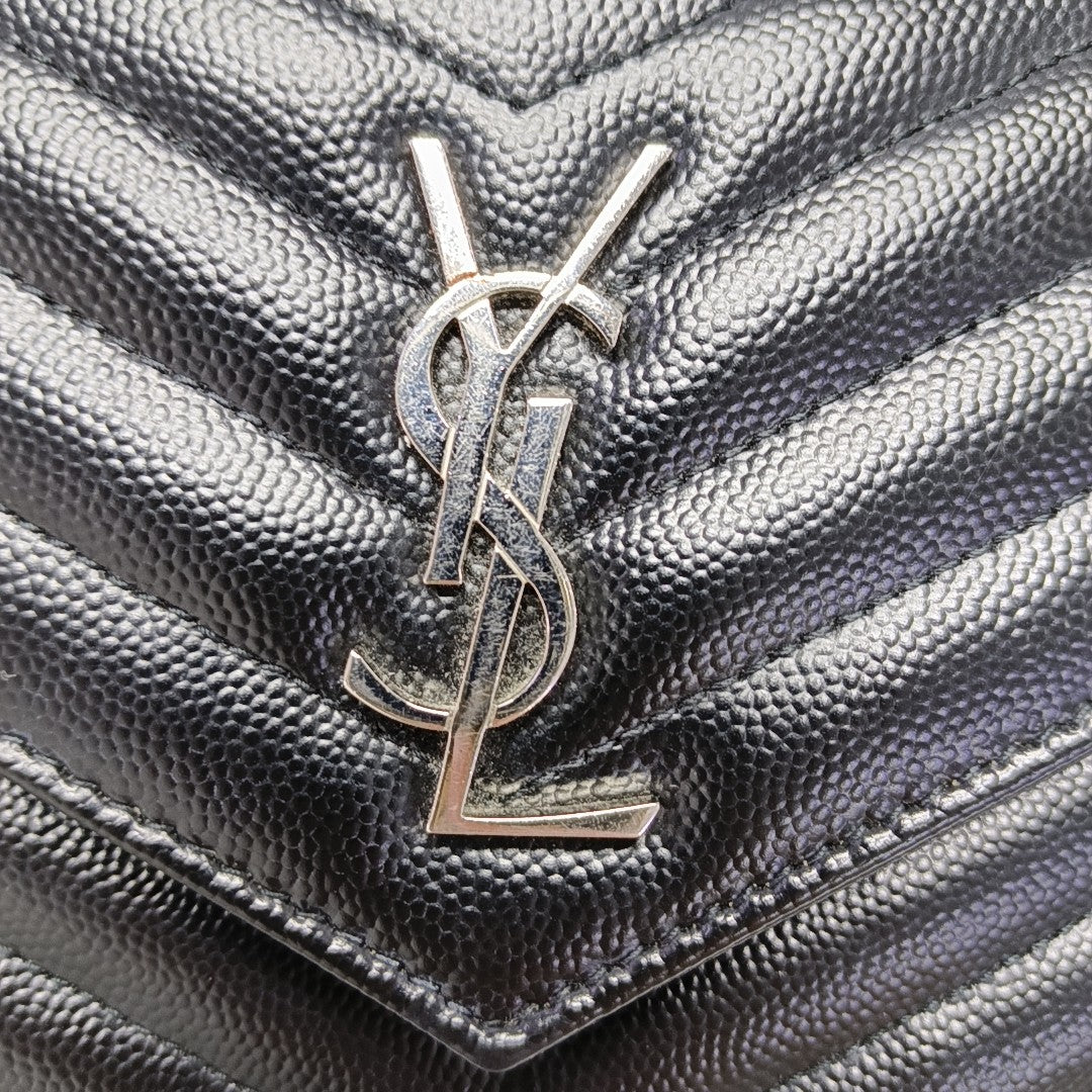 MONOGRAM Chevron Calfskin Black