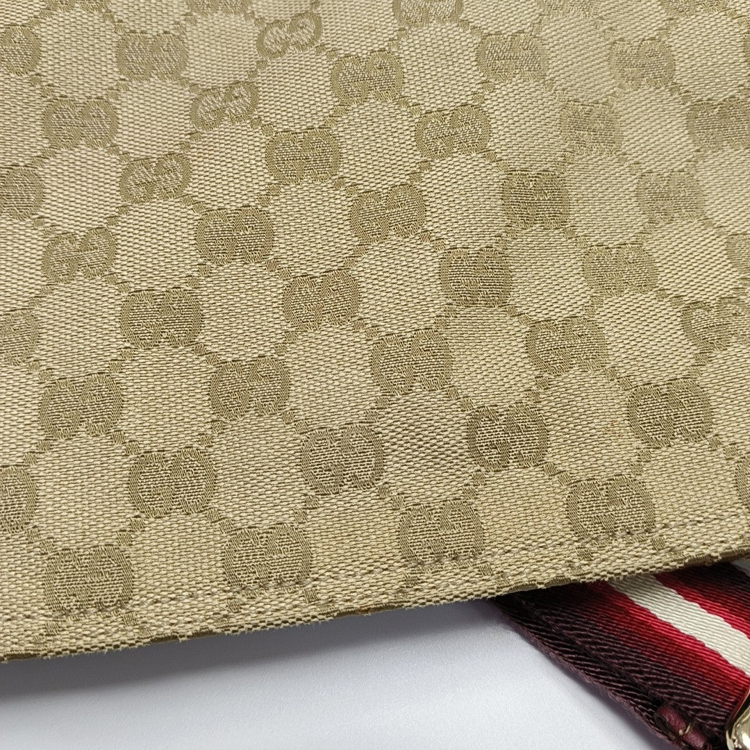 Monogram Canvas Crossbody Bag Beige
