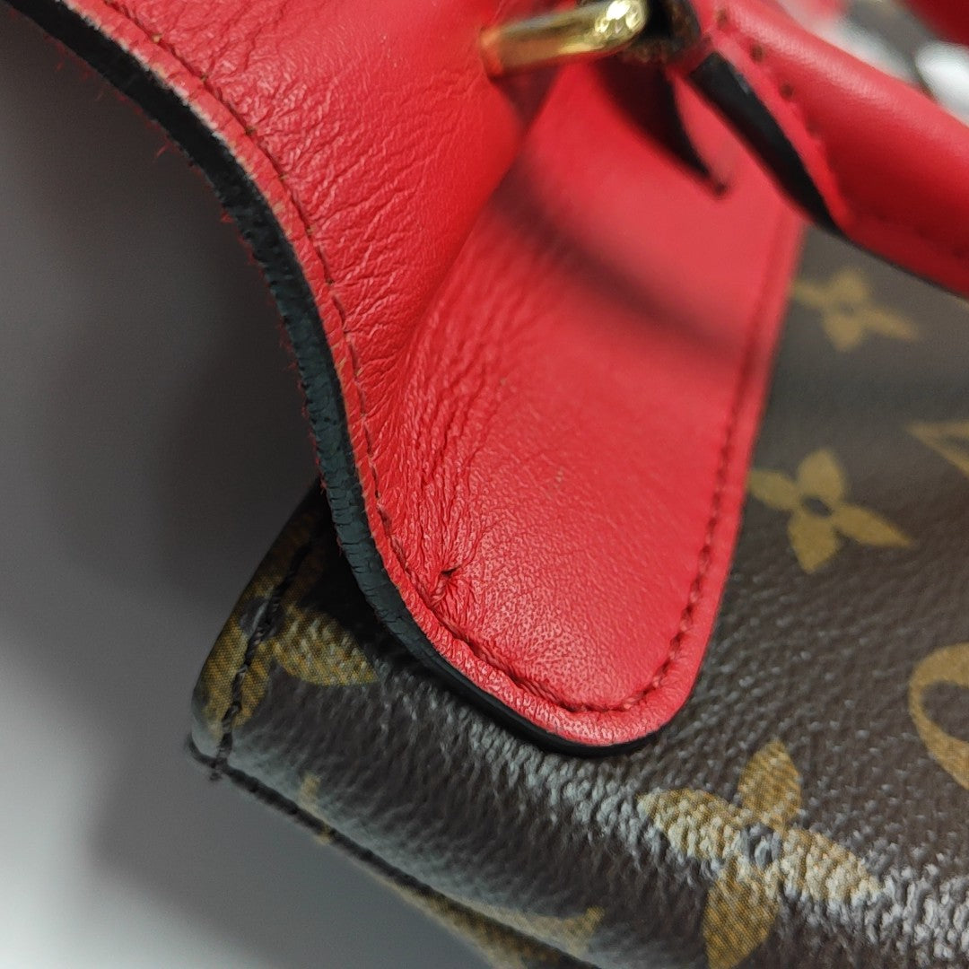LOCKY BB Monogram Coated Canvas Red
