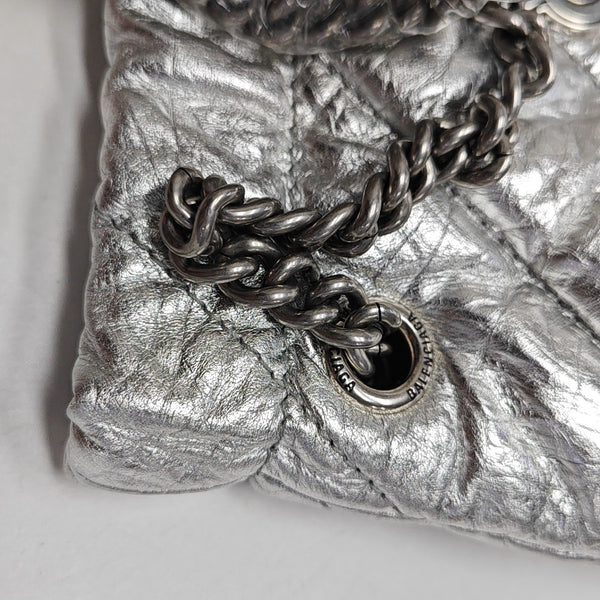 Crush Small Quilted Calfskin Silver