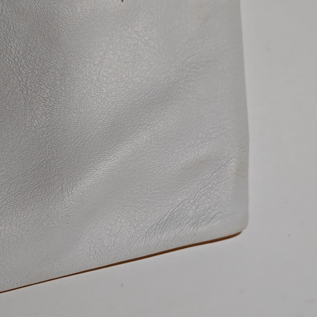 MACADAM CLUTCHES Calfskin White