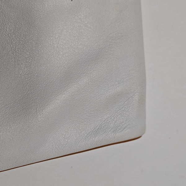 MACADAM CLUTCHES Calfskin White