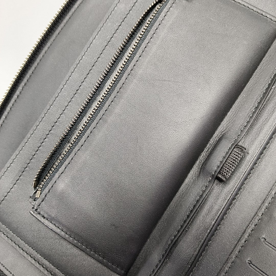 ATOLL Damier Graphite Calfskin Black