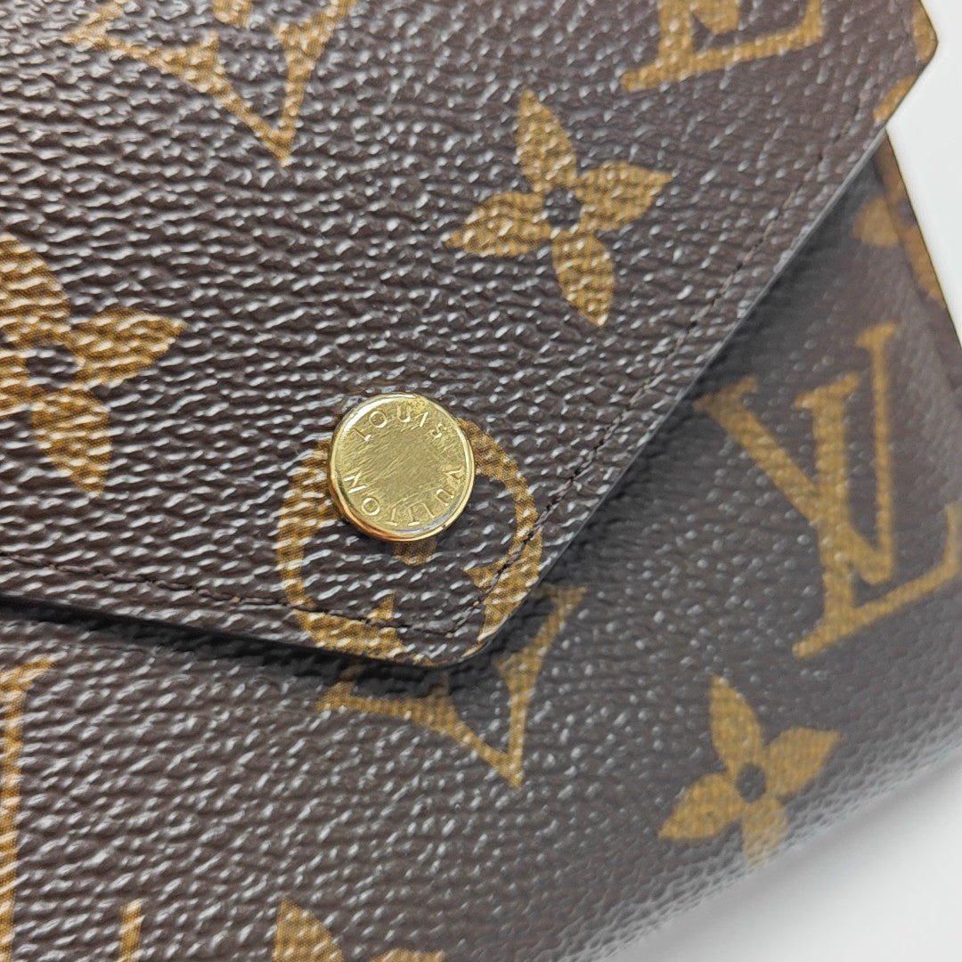VICTORINE Monogram Coated Canvas Brown Wallet