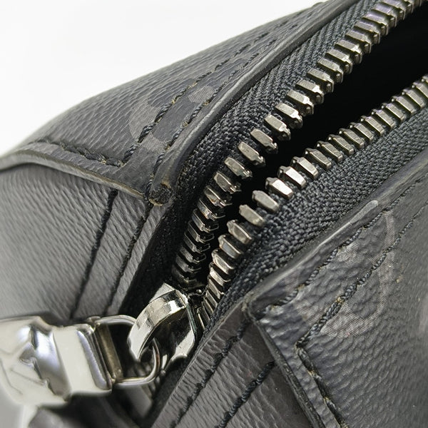 KEEPALL Monogram Coated Canvas Black