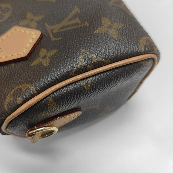 SPEEDY Nano Monogram Coated Canvas Brown