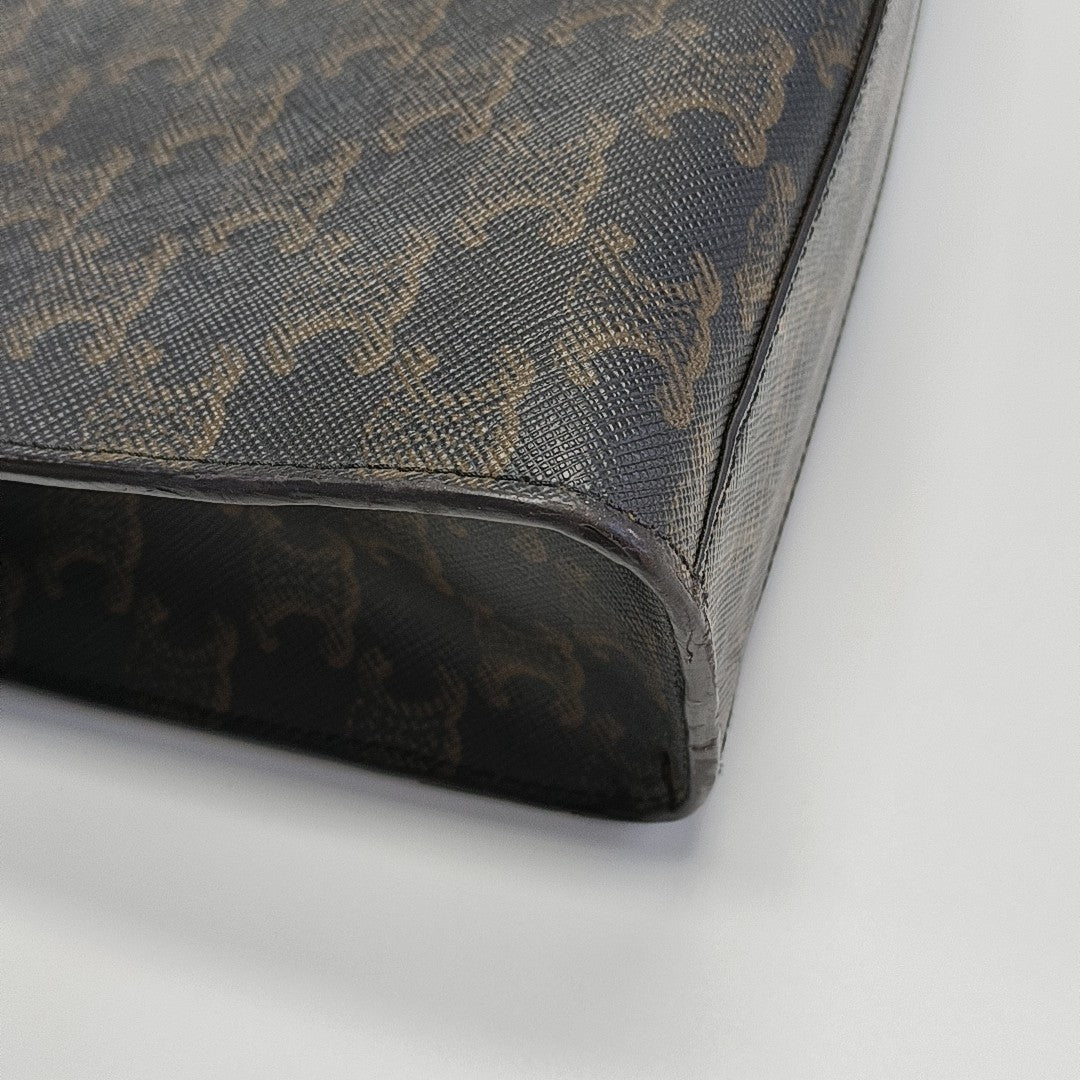 CABAS CELINE Small Coated Canvas Brown