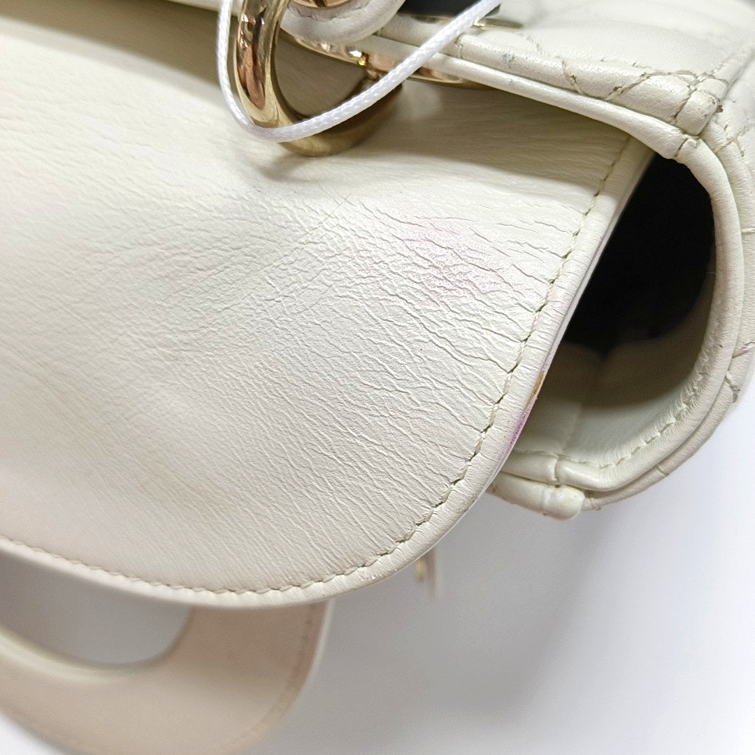 Lady Dior Cannage Lambskin White