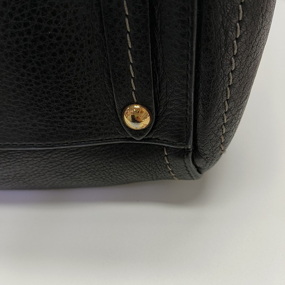 Calfskin Shoulder Bag Black