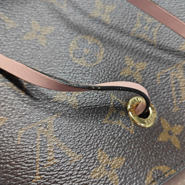 NÉONOÉ MM Monogram Coated Canvas Brown