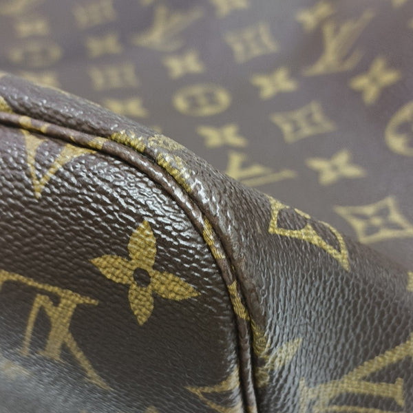 NEVERFULL MM Monogram Coated Canvas Brown