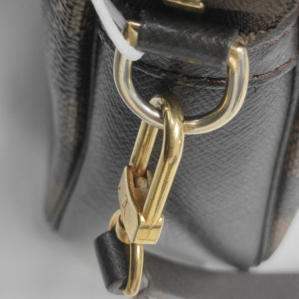 TROUSSE MAKE UP Damier Ebene Coated Canvas Brown