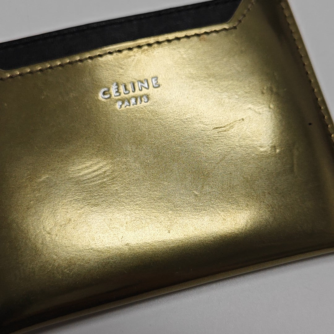 Patent Leather Card Holder Yellow
