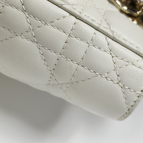 Lady Dior Small Cannage Lambskin White