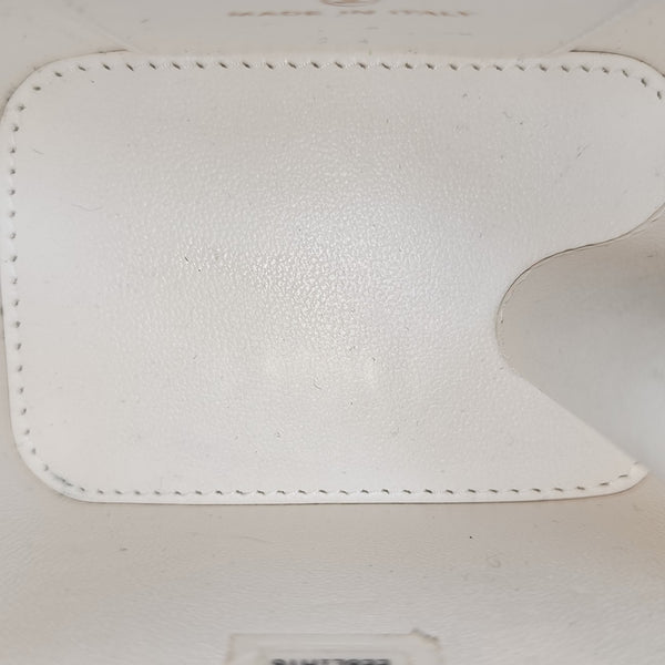VANITY CASE Small Quilted Grained Calfskin White