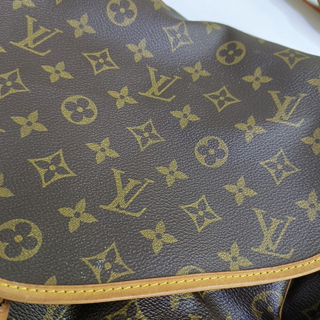 SAUMUR 35 Monogram Coated Canvas Brown