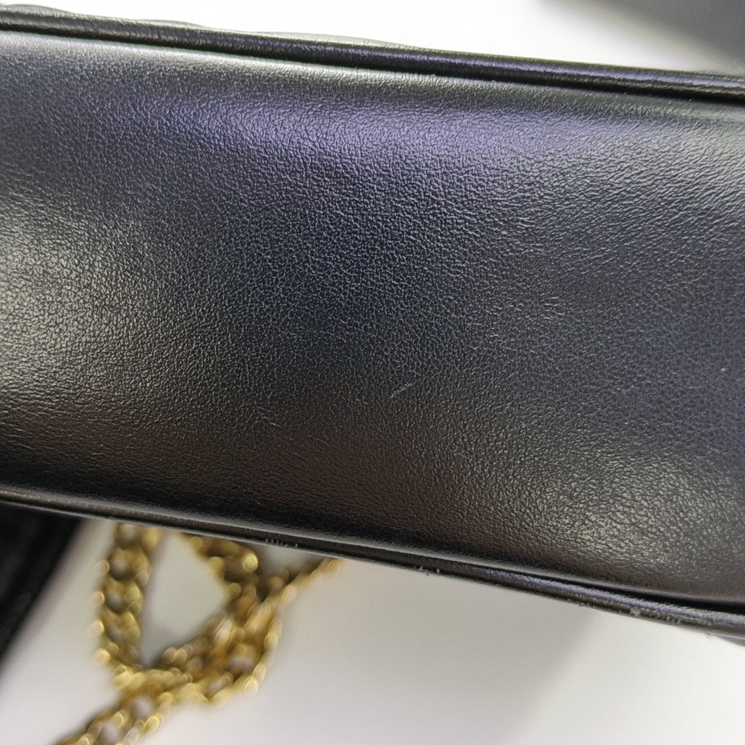Quilted Calfskin Shoulder Bag Black
