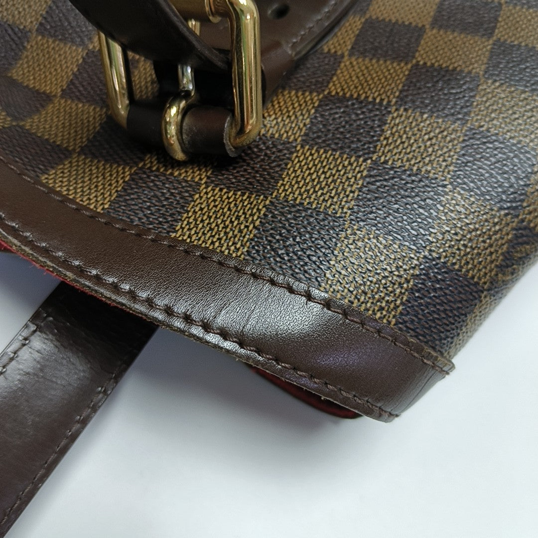 HAMPSTEAD MM Damier Ebene Coated Canvas Brown