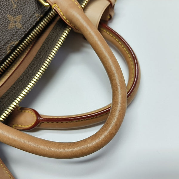 KEEPALL 50 Monogram Coated Canvas Brown