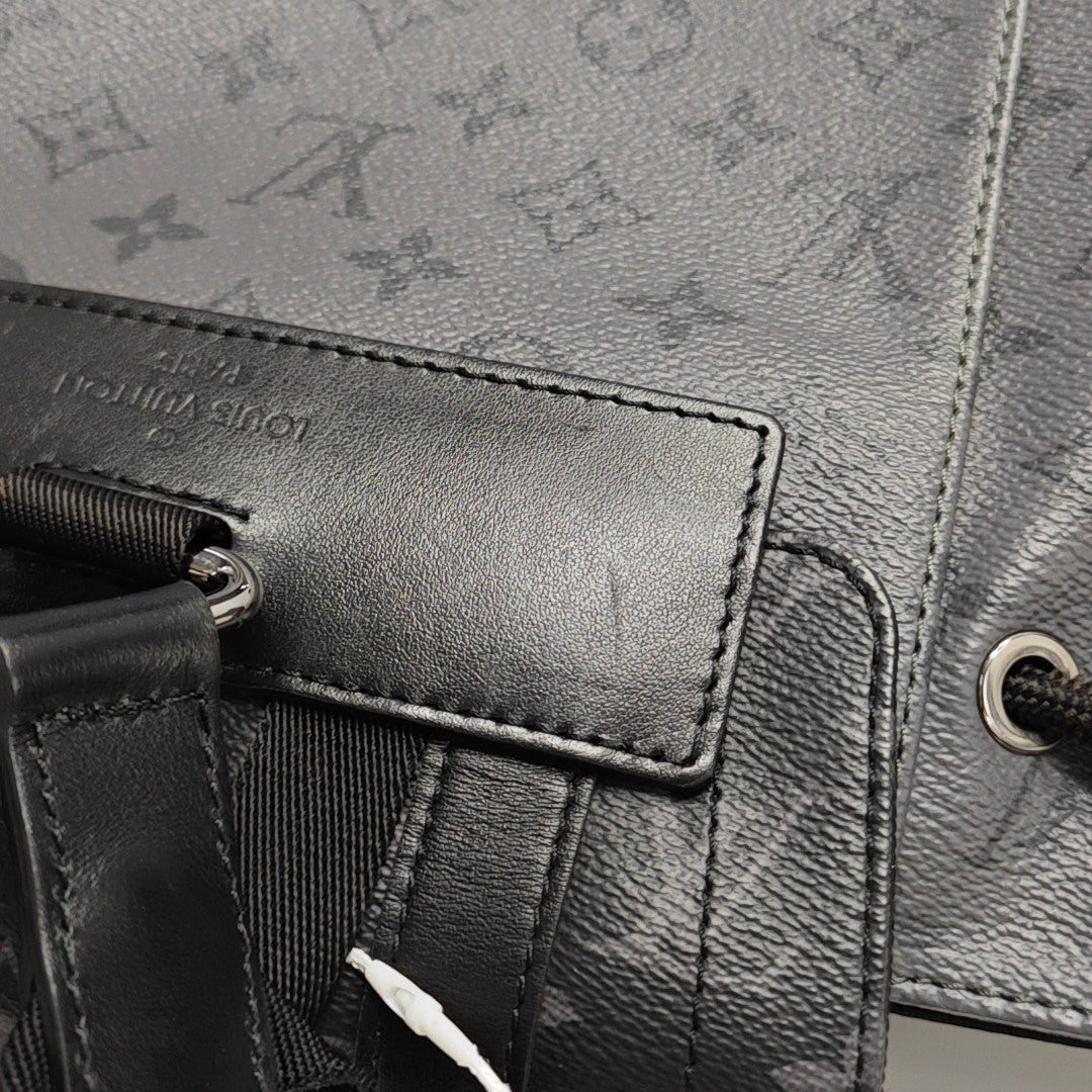 CHRISTOPHER PM Monogram Coated Canvas Gray