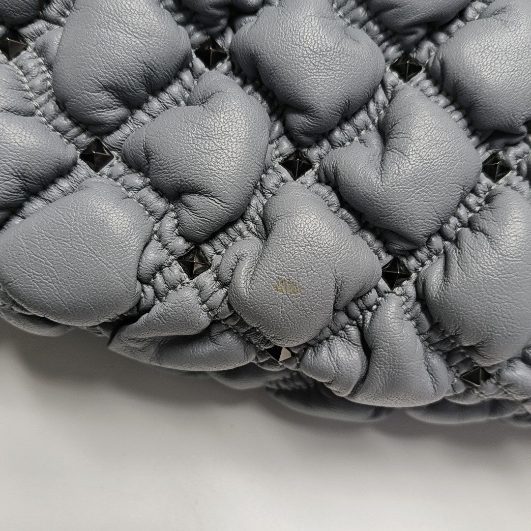 Spikeme Medium Quilted Lambskin Blue