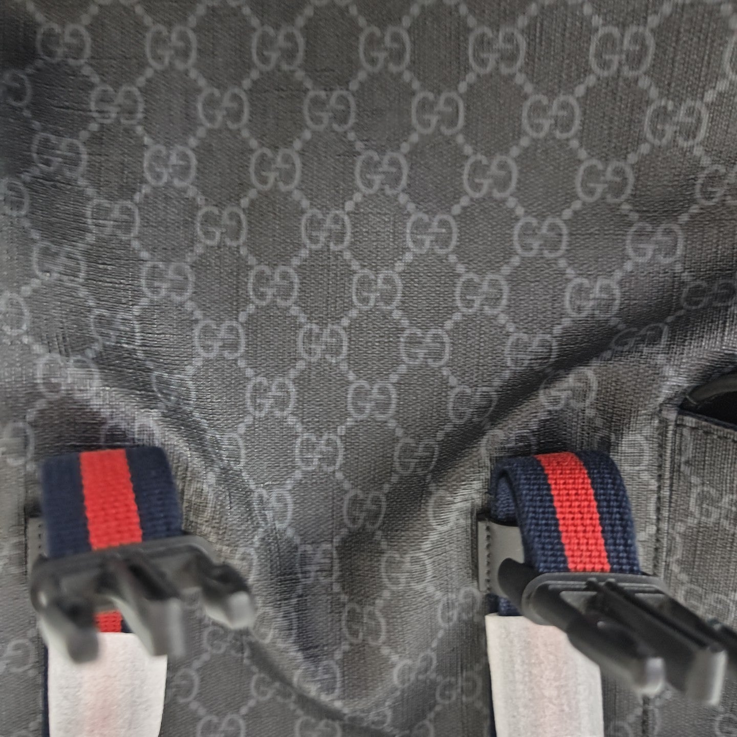 GG Supreme Monogram Coated Canvas Black