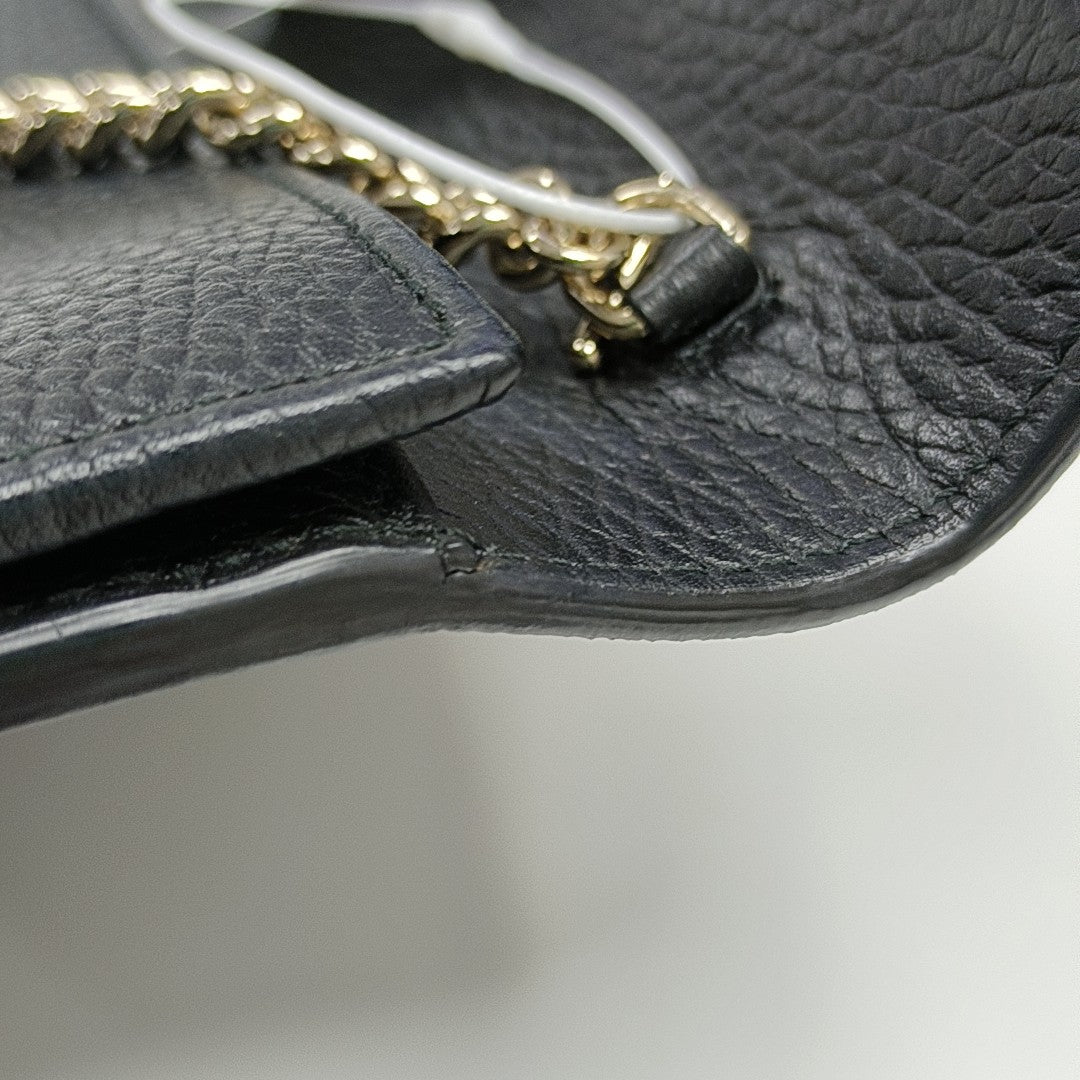 Interlocking G Small Calfskin Black