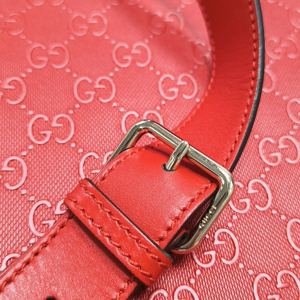 Monogram Calfskin Shoulder Bag Red