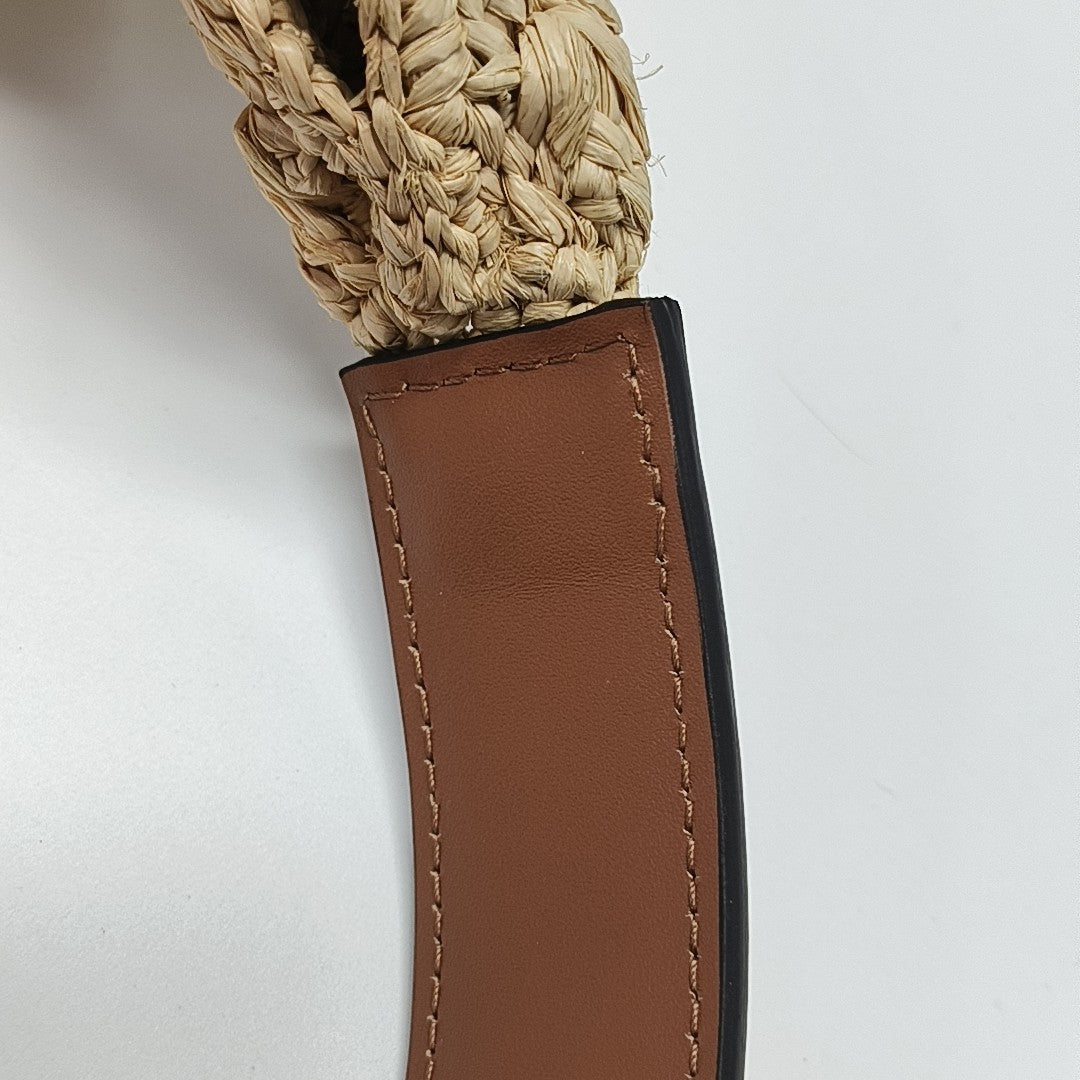 Straw Top Handle Bag Beige