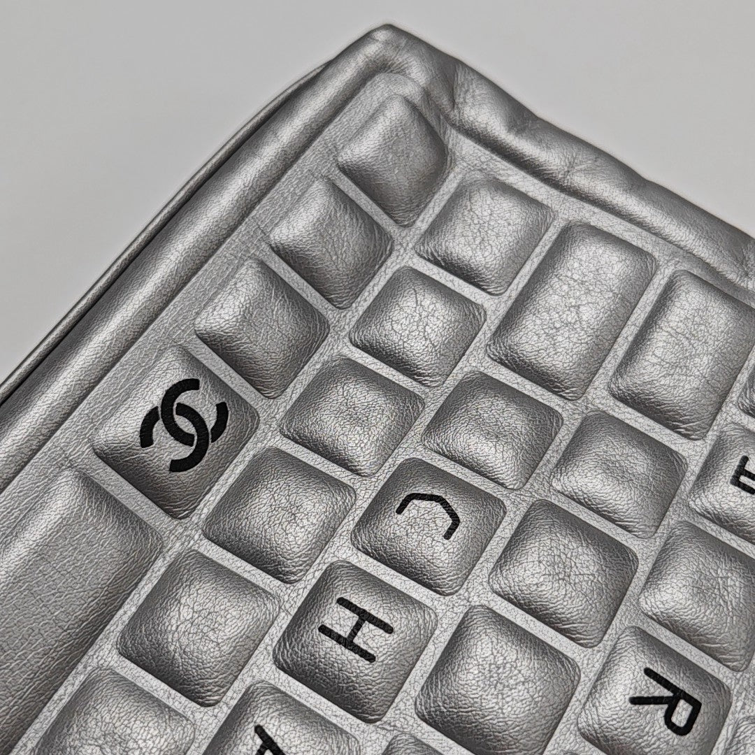 Calfskin Clutch Silver
