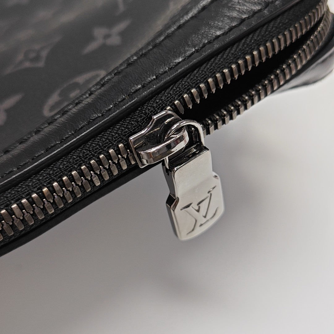TRIO Monogram Coated Canvas Gray