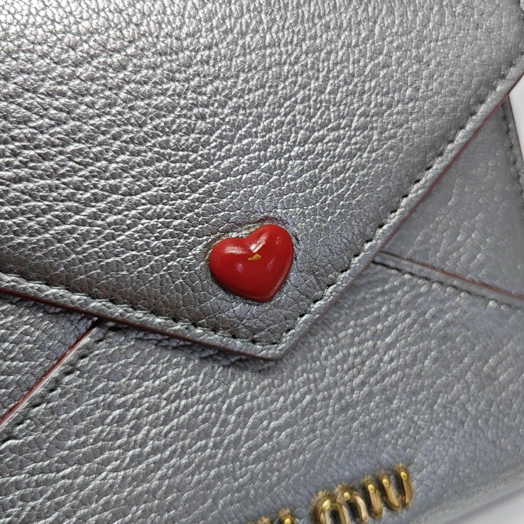 Love Lambskin Gray Wallet