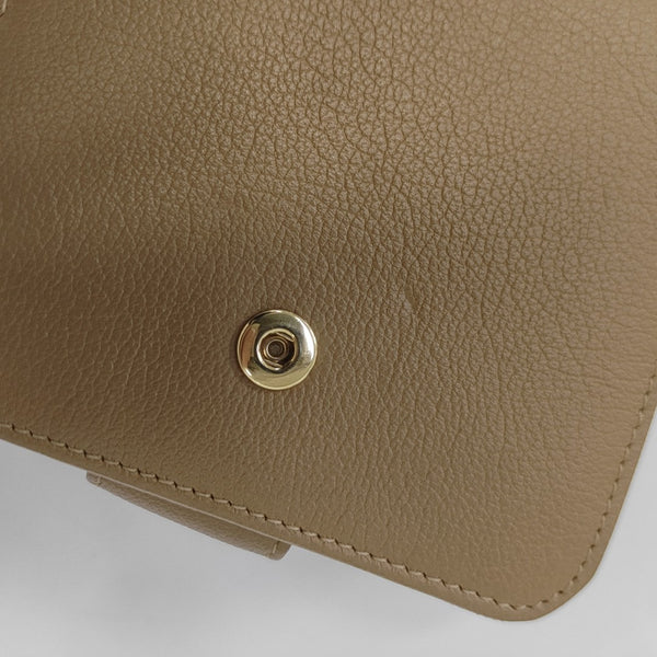 Quilted Calfskin Wallet Brown