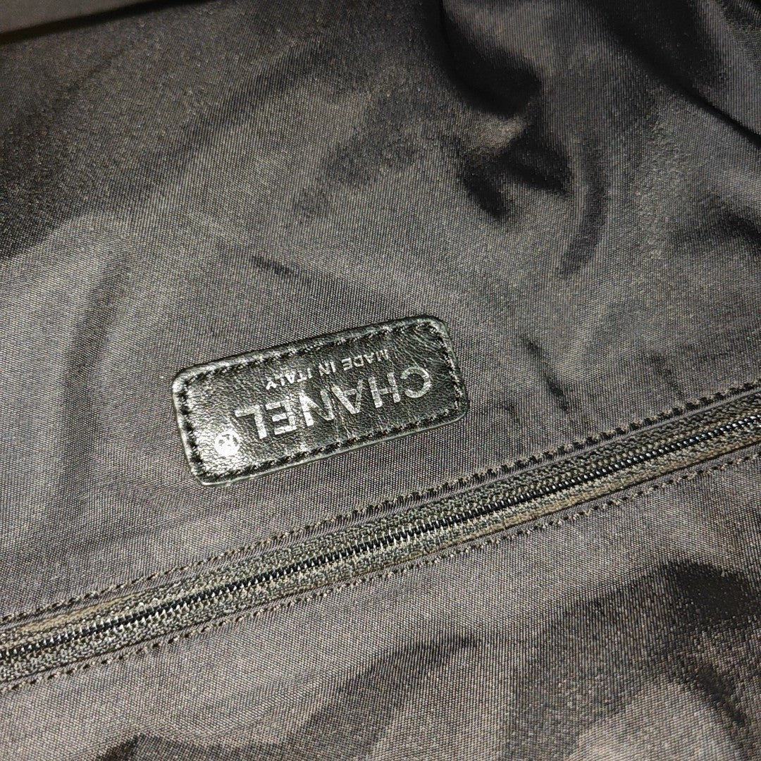 PARIS BIARRITZ Large Quilted Coated Canvas Black