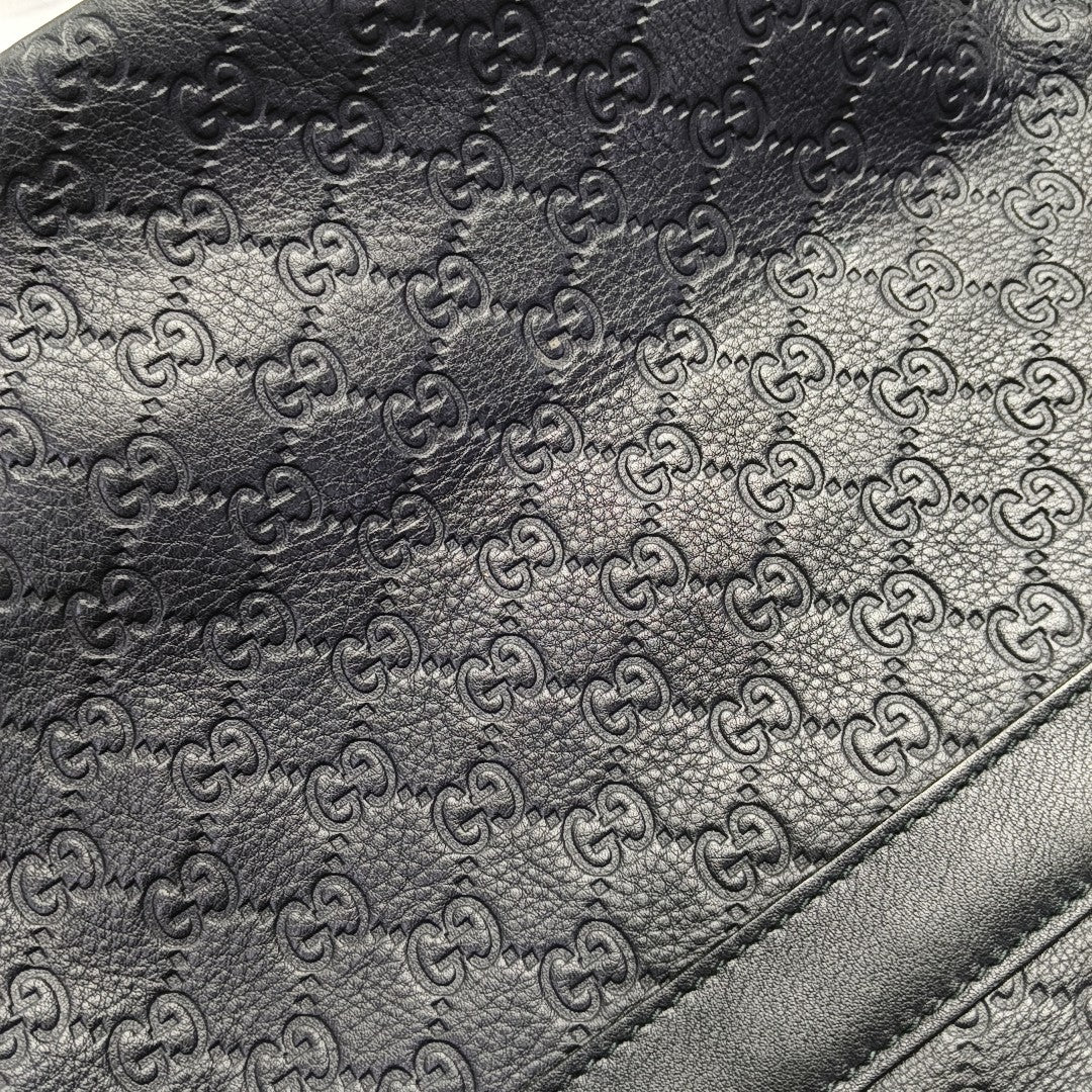 Ligne Shima Monogram Calfskin Black