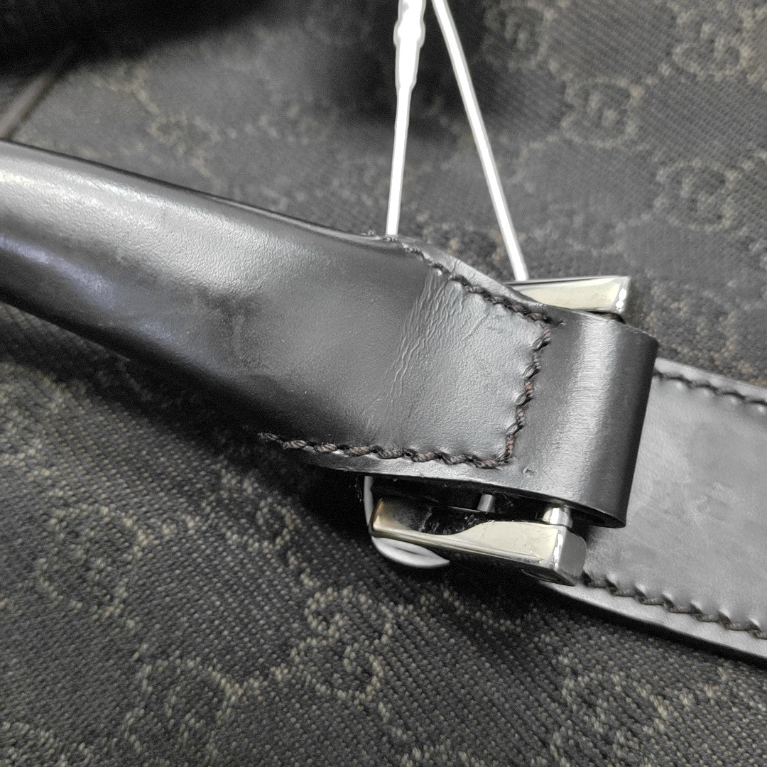Monogram Canvas Shoulder Bag Black