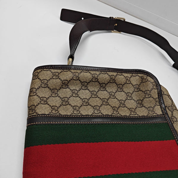Monogram Coated Canvas Crossbody Bag Beige