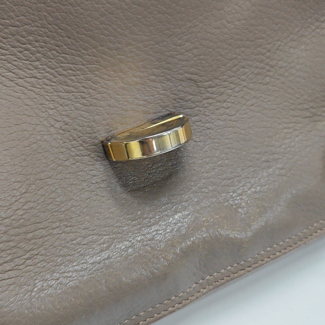 Calfskin Shoulder Bag Gray