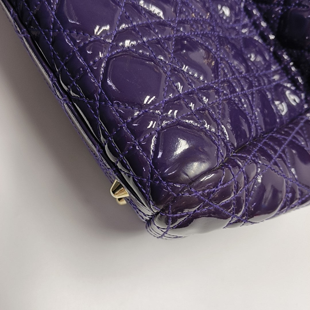 Dior Soft Cannage Patent Leather Purple