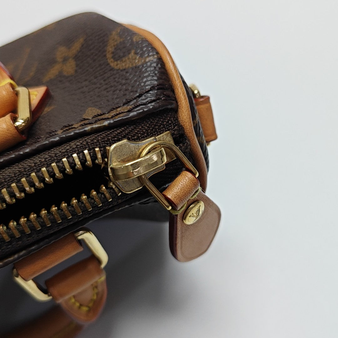 SPEEDY Nano Monogram Coated Canvas Brown