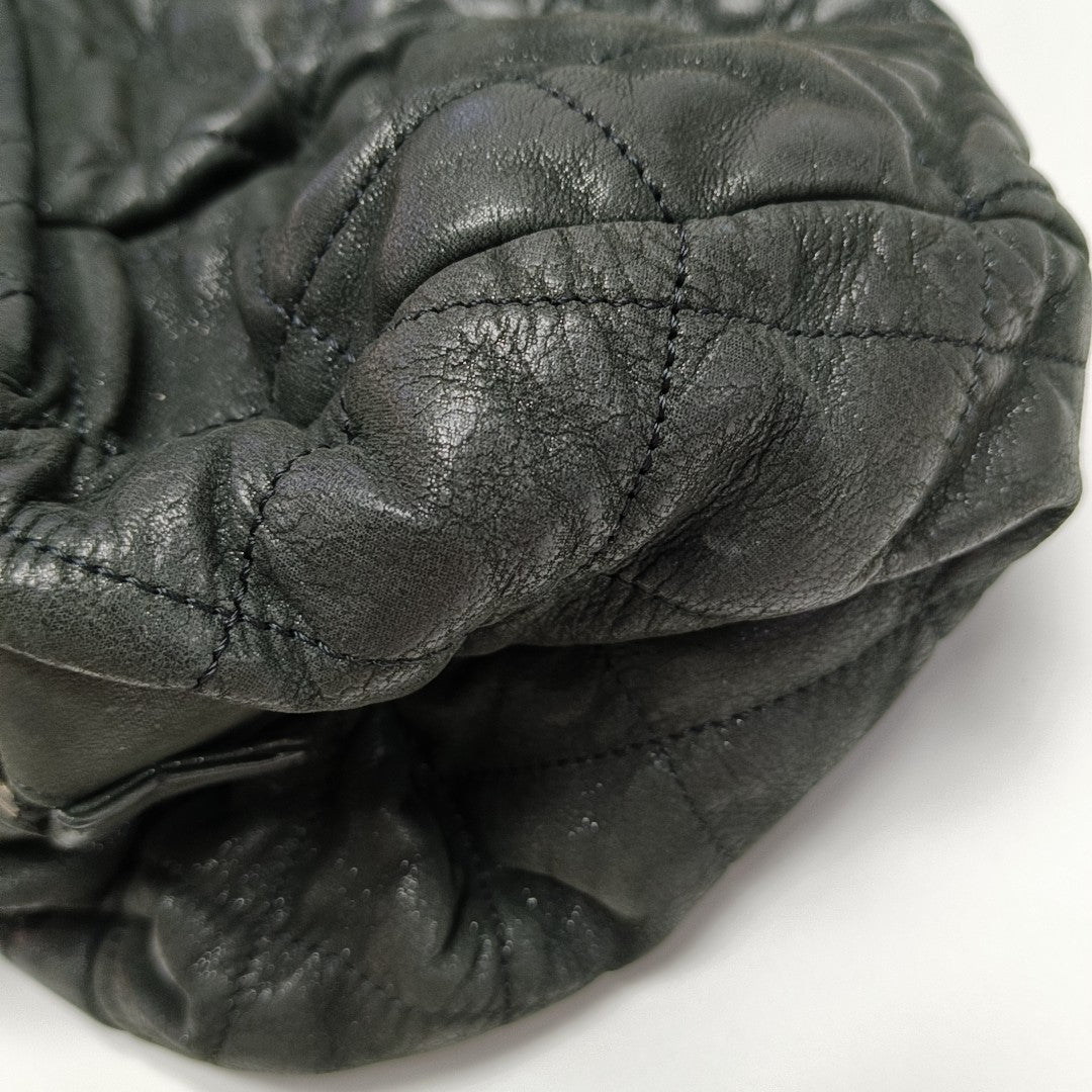 IRIDESCENT Quilted Calfskin Green