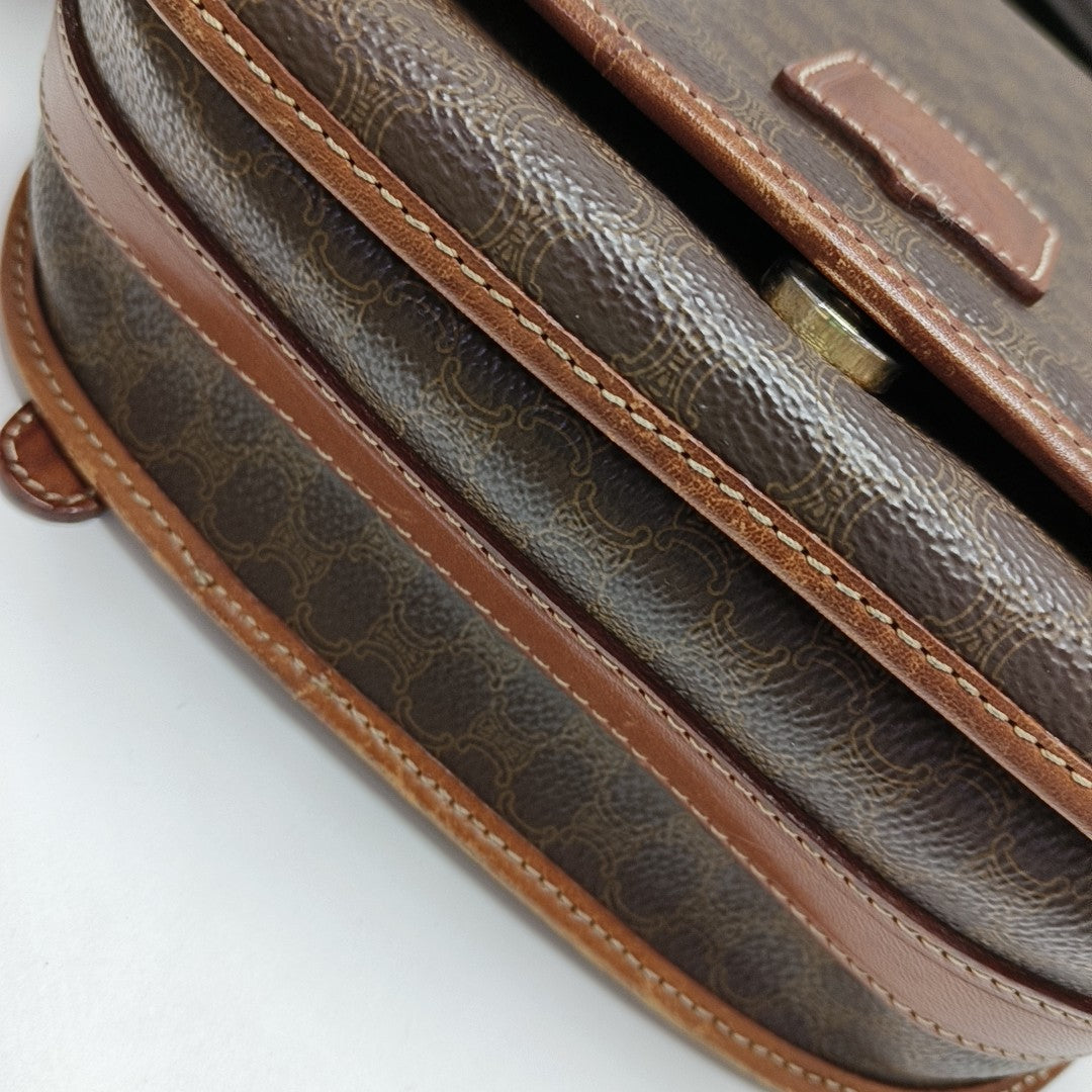 MACADAM CLUTCHES Coated Canvas Brown