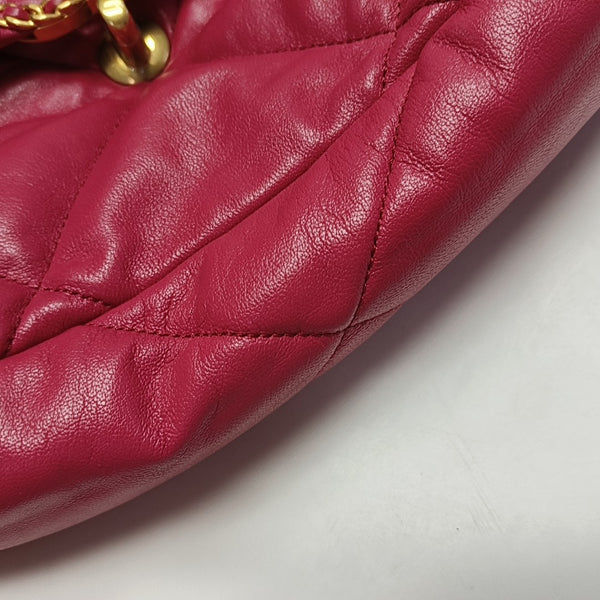 CHANEL 19 Large Quilted Lambskin Red