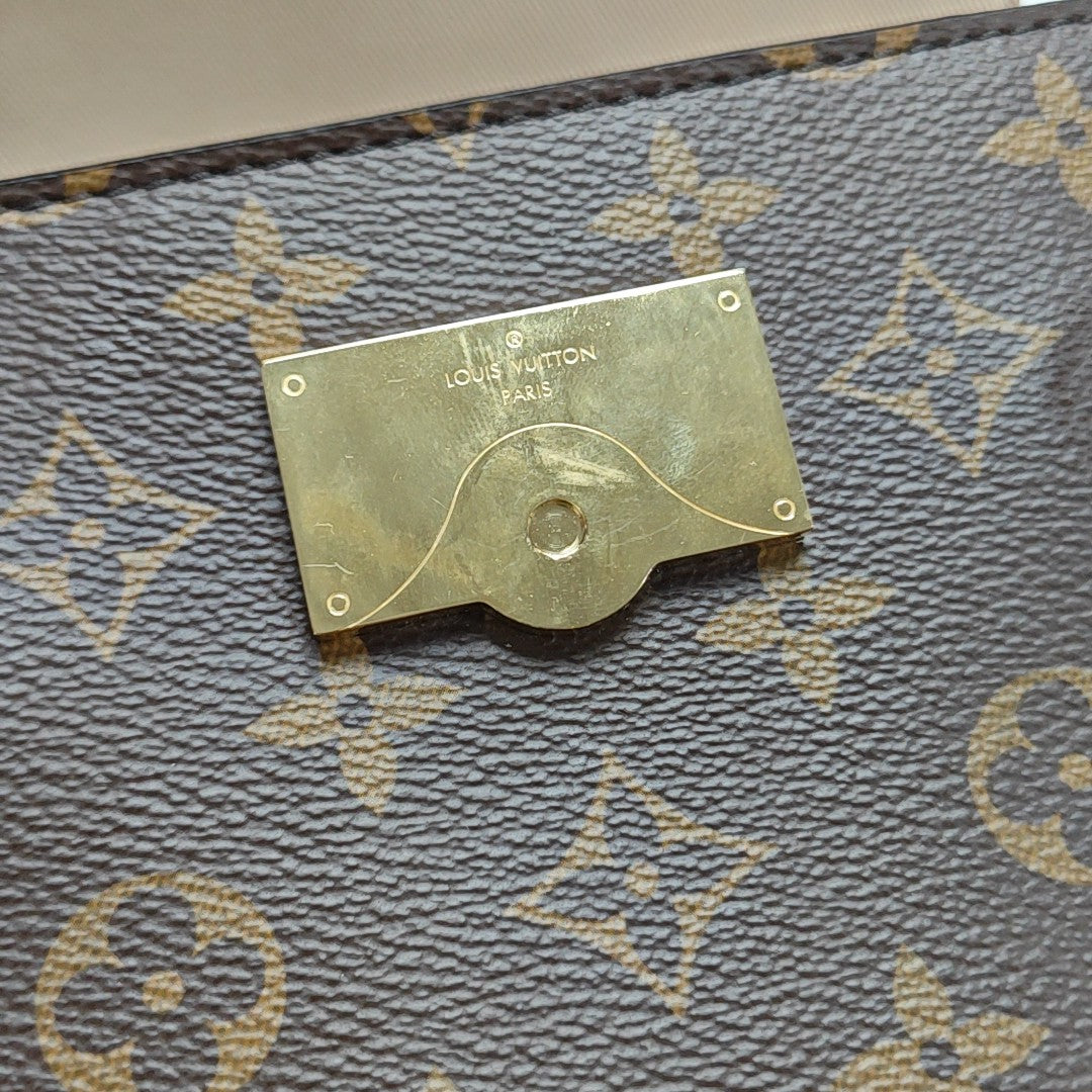 CLUNY PM Monogram Coated Canvas Brown