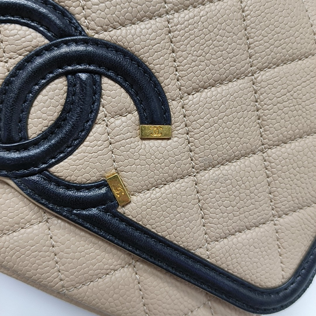 FILIGREE Medium Quilted Grained Calfskin Pink