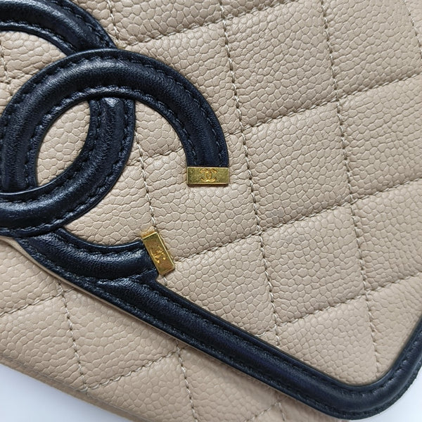 FILIGREE Medium Quilted Grained Calfskin Pink