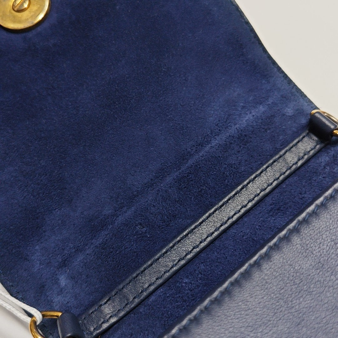 Diorama Cannage Calfskin Blue